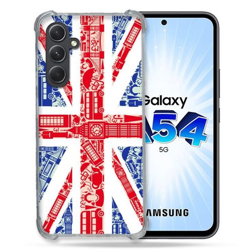 Coque Renforcée Pour Samsung Galaxy A54 5g Voyage Angleterre Blanc