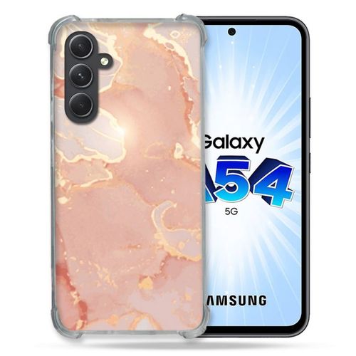 Coque Renforcée Pour Samsung Galaxy A54 5g Texture Marbre Rose