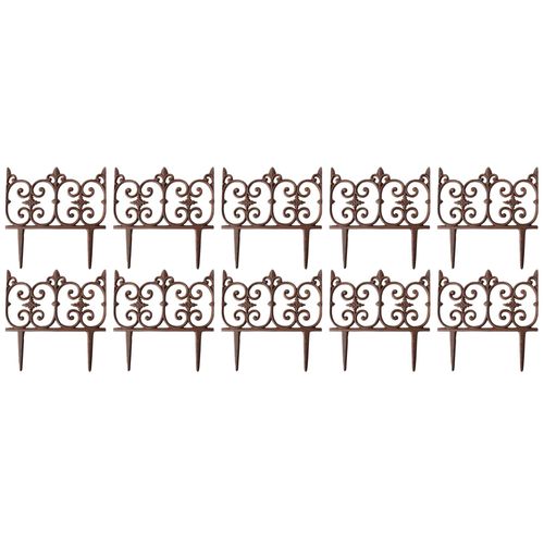 Bordure De Jardin En Fonte Valentine Lot De 10