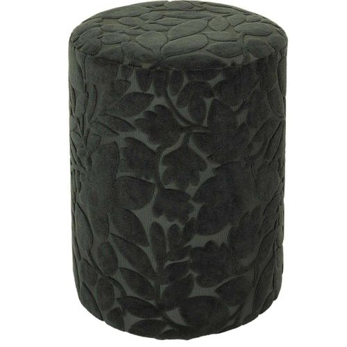 Pouf En Tissu À Motifs Leaf 28 X 36 Cm Feuillage Vert