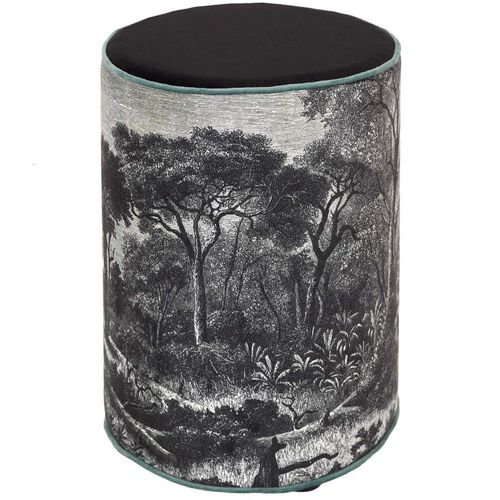 Pouf En Tissu À Motifs Black Forest 28 X 36 Cm