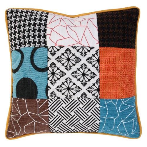 Paris Prix - Coussin Patchwork "Audacieux" 40x40cm Multicolore