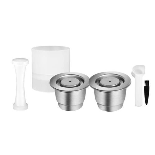 capsules de recharge pour Nespresso,tasses à expresso en acier inoxydable,dosettes de café réutilisables avec dosage doseur Lattissima Touch #C
