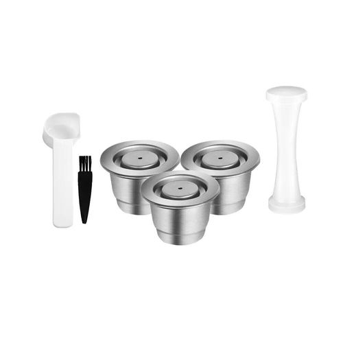 capsules de recharge pour Nespresso,tasses à expresso en acier inoxydable,dosettes de café réutilisables avec dosage doseur Lattissima Touch #E