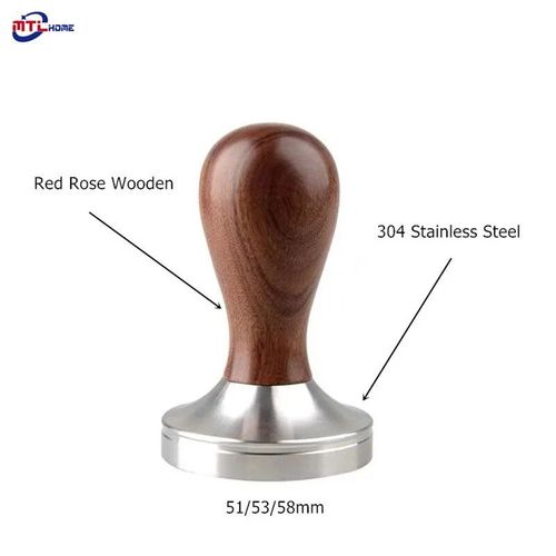 Porte-filtre à café à double bec pour Delonghi Dedica EC680/685,machine à expresso,accessoire Barista,51mm - Type Red rosewood tamper-51mm