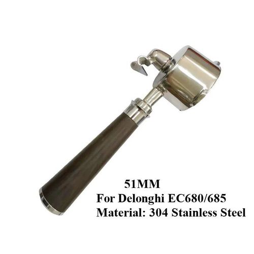 Porte-filtre à café à double bec pour Delonghi Dedica EC680/685,machine à expresso,accessoire Barista,51mm - Type Black wood-2 mouths-51mm