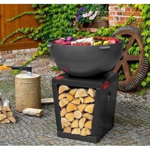 Brasero À Bois Santos Cook King Premium Avec Plancha Et Support Bûcher