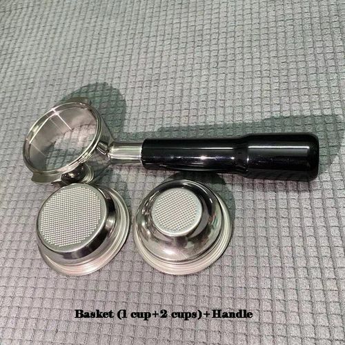 Poignée de machine à café en acier inoxydable,filtre sans fond,porte-filtre,bois massif universel,outils à café expresso,E61,58mm - Type L2