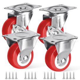 Roulette Meuble Vis Lot De 4 Roulettes Pivotantes 40 Mm En Nylon Avec Frein, Pour Meubles Roue Table