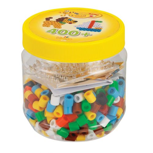 Hama Maxi Pot Jaune 400 Perles + 2 Plaques