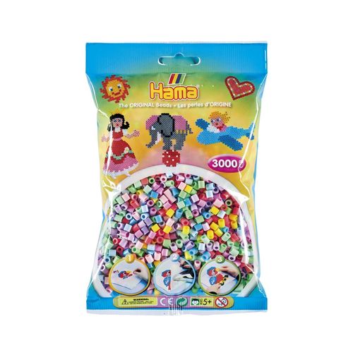 Hama Midi Sachet 3000 Perles Mèlange Pastel