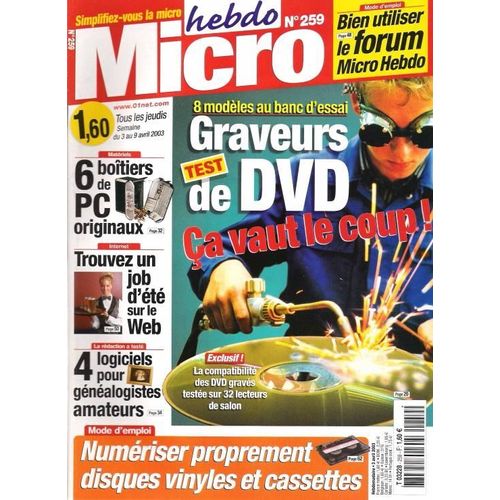 Micro-Hebdo N° 259, Graveurs Dvd, Ça Vaut Le Coup