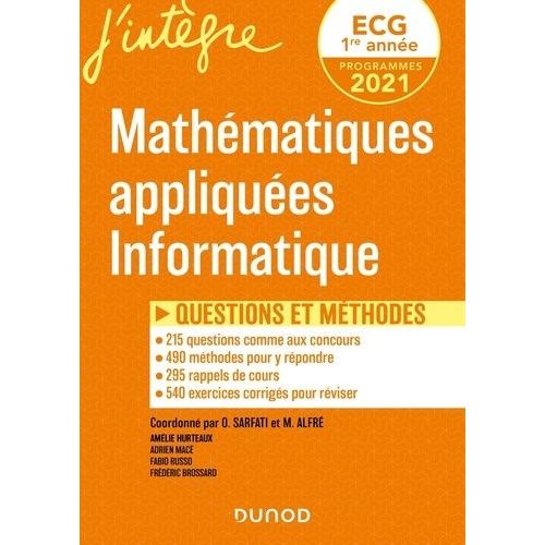 Mathématiques Appliquées Informatique Ecg 1 - Questions Et Méthodes