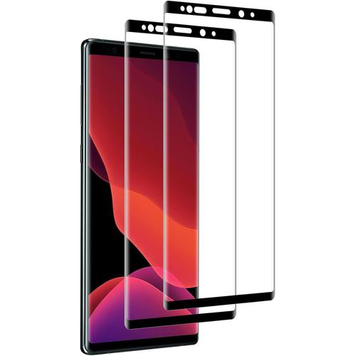 Verre Trempé Pour Samsung Galaxy Note 9, 2 Pièces Protection Écran [Anti Rayures][Sans Bulless][Haute Sensibilité][Dureté 9h] Film