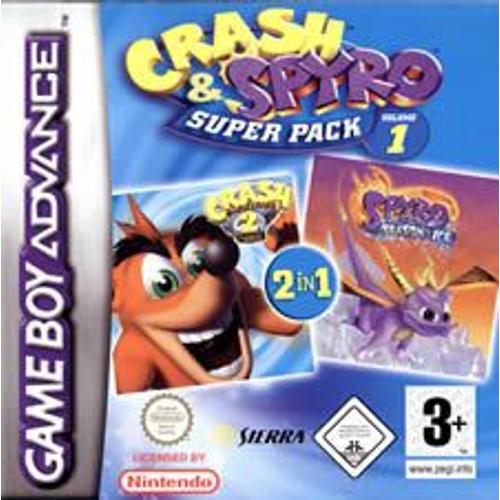 2 Jeux En 1 Crash Et Spyro Vol 1 Game Boy Advance