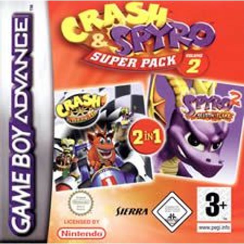 2 Jeux En 1 : Crash + Spyro Vol 2 Game Boy Advance