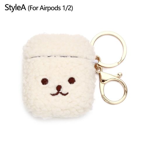 Pour Apple Airpods 1 2 Pro Moelleux Ours Mignon Étui Pour Écouteurs De Bande Dessinée Belle Mode Écouteurs Fourrure Étui Protecteur Couverture de Boîte