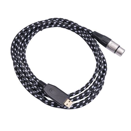Câble d'enregistrement tressé USB vers Canon micro, mâle vers XLR femelle, câble HDMI de 3m avec Support de puce USB 2.0/1.1