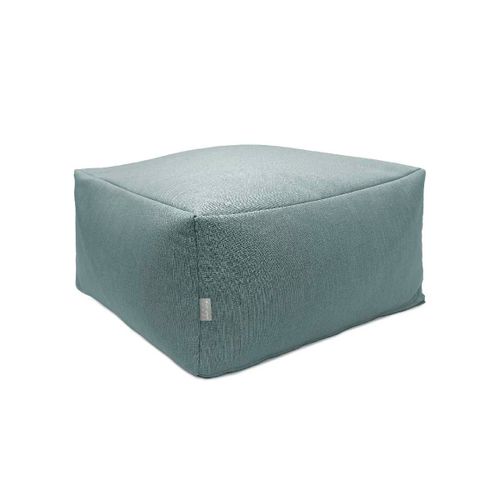 Pouf Amovible En Coton 50x50x25 Cm Bleu