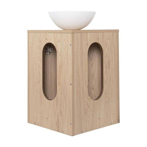 Meuble Lave-Mains D'angle + Vasque + Miroir Armoire De Toilette