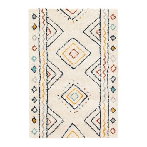 Tapis Enfant Shaggy Doux Et Volumineux Beige 120x170 Cm