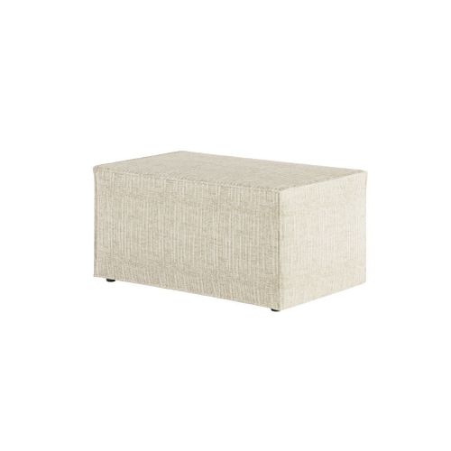 Pouf En Tissu Texturé 3d - Beige