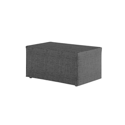 Pouf En Tissu Texturé 3d - Gris Foncé