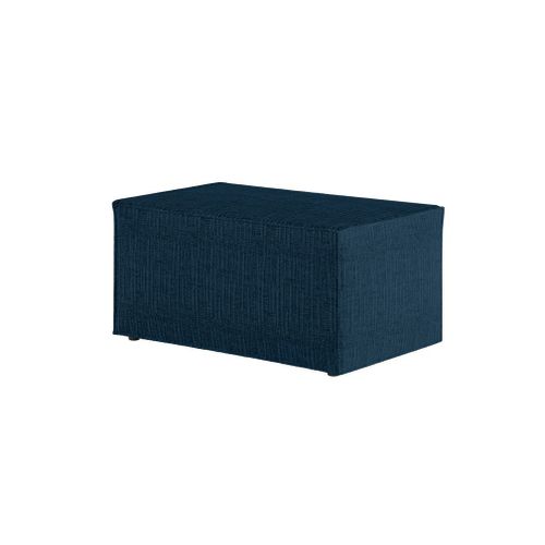 Pouf En Tissu Texturé 3d - Bleu Foncé