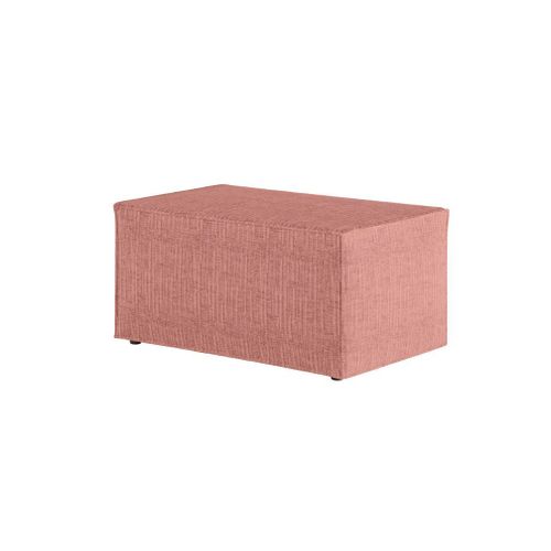 Pouf En Tissu Texturé 3d - Rose