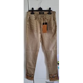Jeans Slim Beige 7/8 Desigual Taille 36