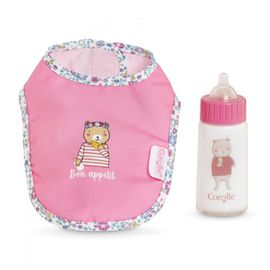 Mes Accessoires Poupons Corolle Bb36/42 Bavoir + Biberon Magique