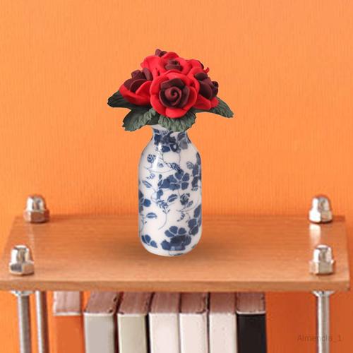 Modèle De Fleur En Pot De Maison De Poupée Miniature Pour