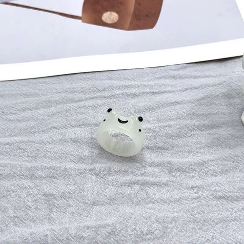Bagues De Grenouille Shoous Pour Femmes Et Filles,Bague En Résine Acrylique Pour Amoureux,Bague De Couple Shoous,Bijoux Animaux Mignons,Cadeau De Mode D'été