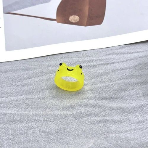 Bagues De Grenouille Shoous Pour Femmes Et Filles,Bague En Résine Acrylique Pour Amoureux,Bague De Couple Shoous,Bijoux Animaux Mignons,Cadeau De Mode D'été