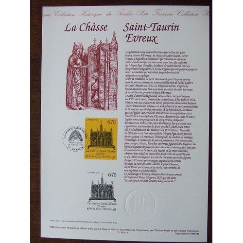 Notice Timbres 1er Jour - Document Philatélique - Année 1995 - Châsse De Saint Taurin