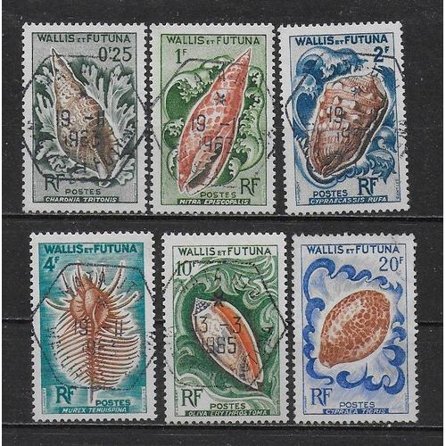 Wallis Et Futuna 1962 : Coquillages Divers : Série Entière De 6 Timbres À 37,25 F. Oblitérés