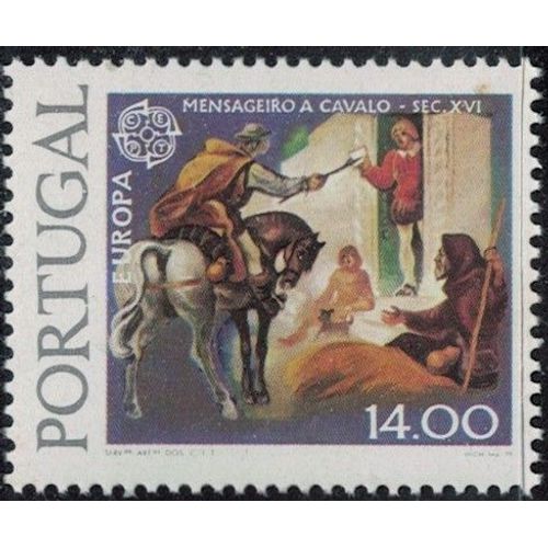 Portugal 1979 Neuf Distribution Du Courrier Messager À Cheval Siècle Xvi Europa Y&t Pt 1421 Su