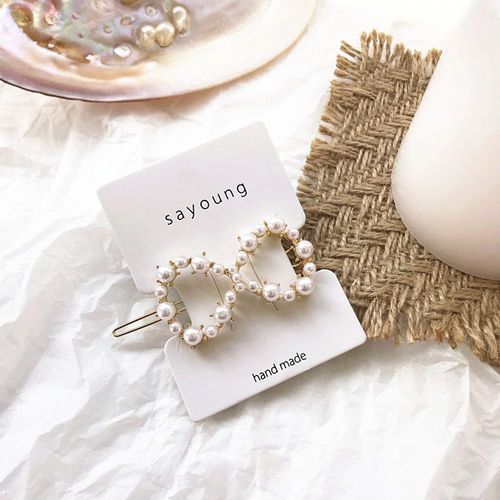 Épingles À Cheveux Élégantes En Imitation De Perles Pour Femmes, Barrette Faite À La Main, Bâton De Fleur En Perle, Pinces À Cheveux, Accessoires, Nouveau 