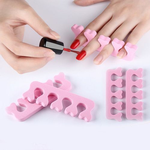 Séparateur De Doigts Pour Vernis À Ongles, Éponge Douce Rose Haute Densité, Outils De Nail Art 