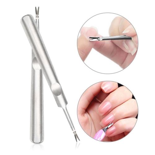 Fourchette De Soin Des Ongles En Acier Inoxydable, 1 Pièce, Repousse La Peau Morte, Coupe-Cuticules, Manucure, Pédicure, Soins En Salon, Bricolage, Outils De Beauté, Nouveau 