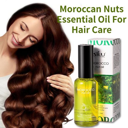 Huile Adoucissante À La Kératine Pour Cheveux Abusés, Soins Capillaires, Anti-Sécheresse, Anti-Perte De Cheveux 