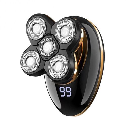 Rasoir Électrique Rechargeable Pour Hommes, Appareil Étanche Pour Barbe, Tête Chauve En Acier Inoxydable, Rasage Silencieux Pour Coiffeur