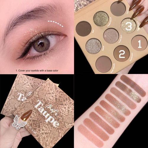 Palette D'ombres À Paupières 9 Couleurs, Scintillantes, Mates, Brillantes, Scintillantes, Maquillage, Cosmétiques De Beauté, Tslm1 
