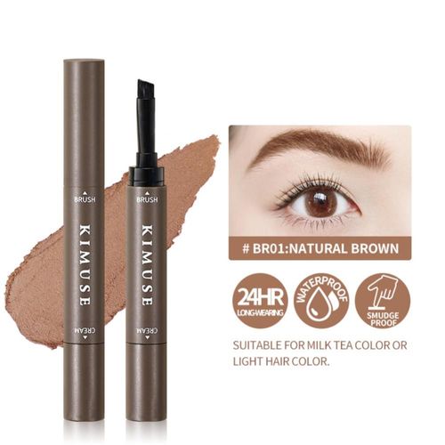 Crayon À Sourcils Double Tête, Crème De Rendu Des Couleurs, Imperméable, Rehausseur De Sourcils, Longue Durée 
