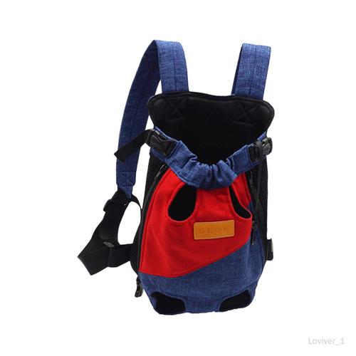 Loviver Pet Cat Carrier Backpack Backpack Dog Travel Bag Front Carrier For Bike , M M Bleu Rouge