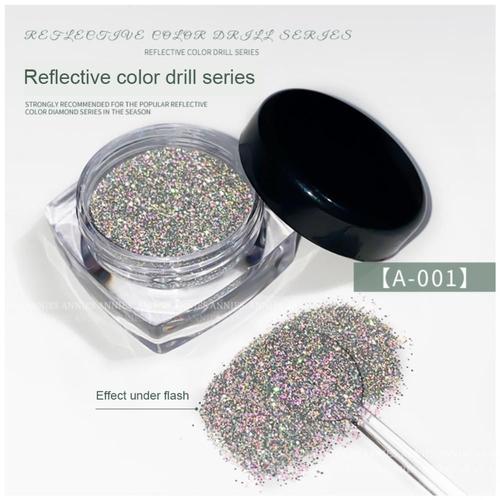 Reflective Fancy Diamond Powder Glitter Nail Ornament Glitter Powder Decoration Nail Beauty Color Diamond Nail Glitter Nail Art 