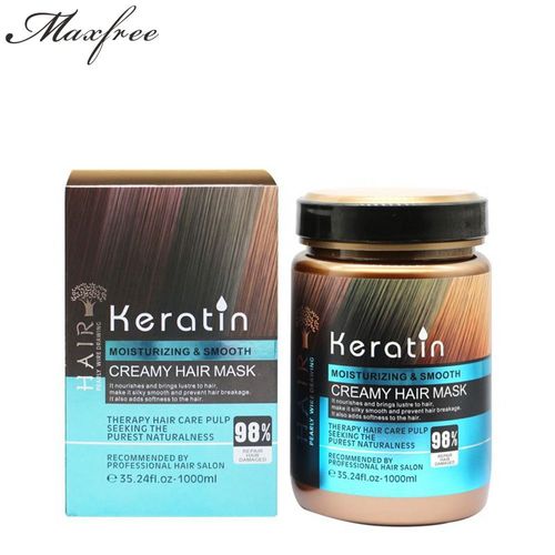 Kerbrian-Masque Sans Évaporation, Lavage Et Protection Des Cheveux, Soin Pour Cheveux Secs Et Crépus, Revitalisant Inverseur, Crème Lissante, 1000ml 