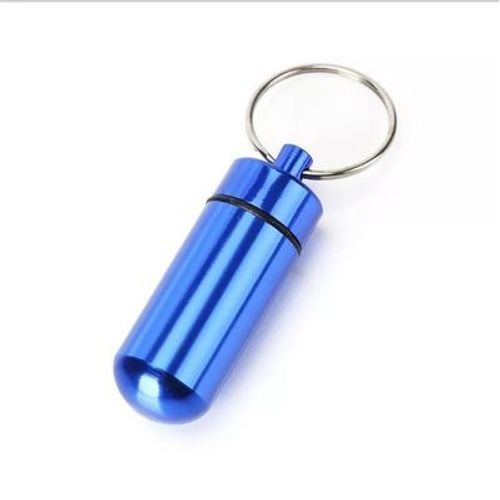 Porte-pilule en aluminium coloré pour bébé, 1 pièce, boîte à médicaments colorée, porte-bouteille, porte-clés, étui à pilules Portable d'extérieur