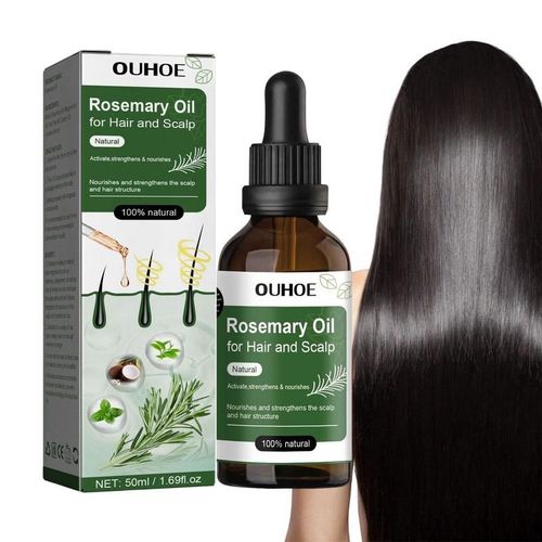 Huile Essentielle De Romarin Pour Cuir Chevelu Sec Et Soins Capillaires, Produit D'aromathérapie Rafraîchissant, Pure, Croissance Des Cheveux, 50ml 