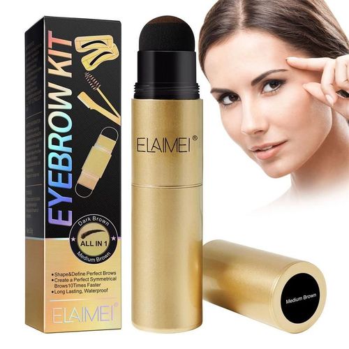Kit De Mise En Forme Des Sourcils, Tampon Poudre À Sourcils, Avec 24 Pochoirs À Sourcils, Cosmétiques Imperméables, Couleur Naturelle, Outils De Maquillage 
